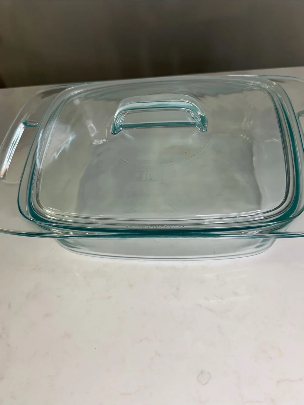 Pyrex Clear Glass Casserole Dish with Lid, 2 qt